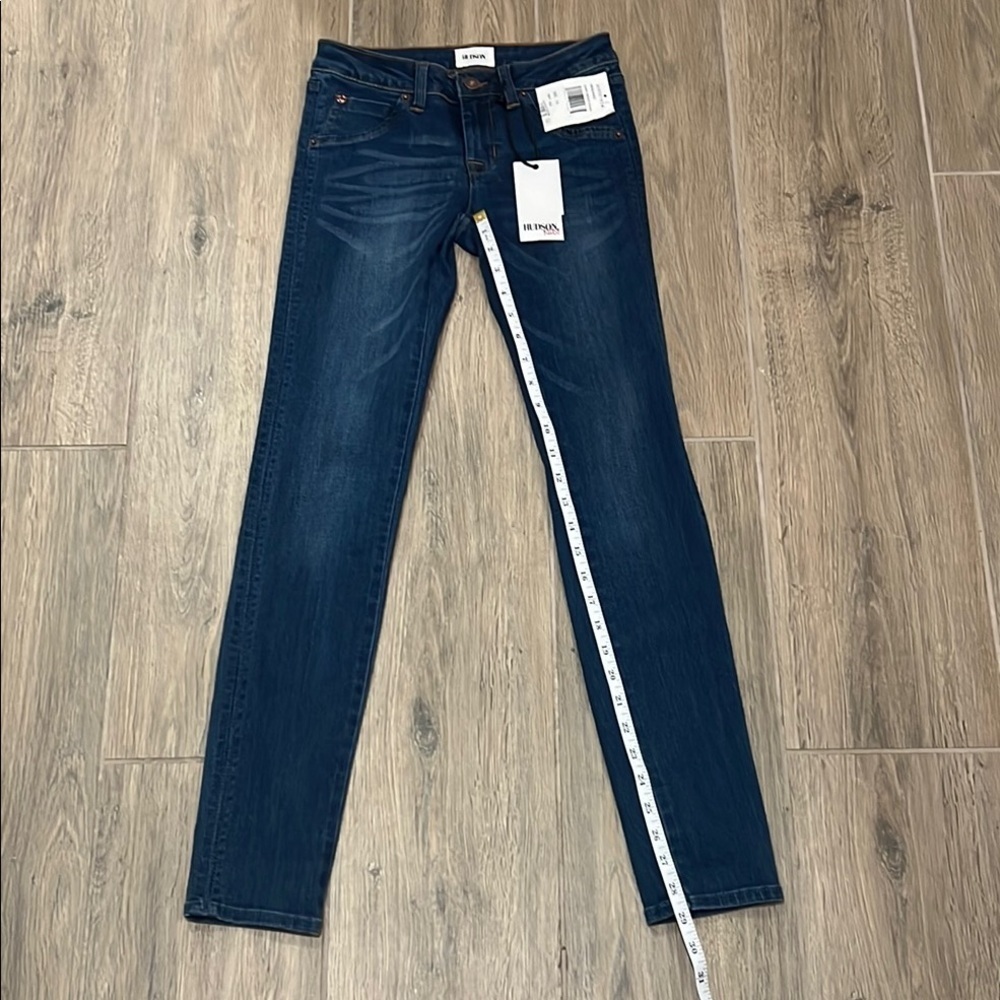 Hudson Jeans Collin Skinny Girls Blue Tapered Denim Bottoms Slim Vintage - Picture 11 of 14